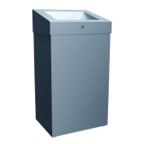 Корзина для мусора с конусным отверстием металлическая MERIDA STELLA PLUS KSM102.R 47 л. (матовая)