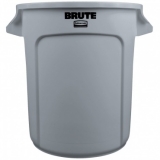 Контейнер круглый Rubbermaid Brute FG261000GRAY серый 37,9л